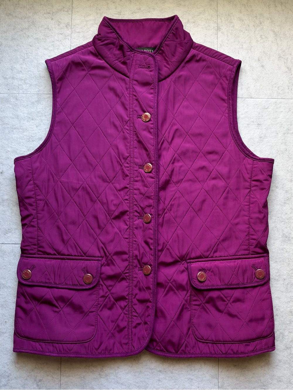 Talbots Quilted Sleeveless Vest - Purple